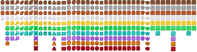 Visuel de l'intégralité des badges à obtenir, il y a du boulot !