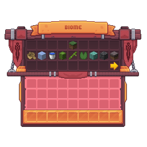 Visuel du menu des biomes d'île