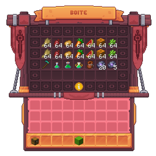 Exemple d'objets obtenables dans une box avec ceux de la box agriculteur commun