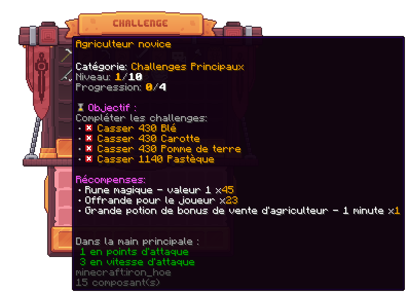 Visuel d'un challenge principal