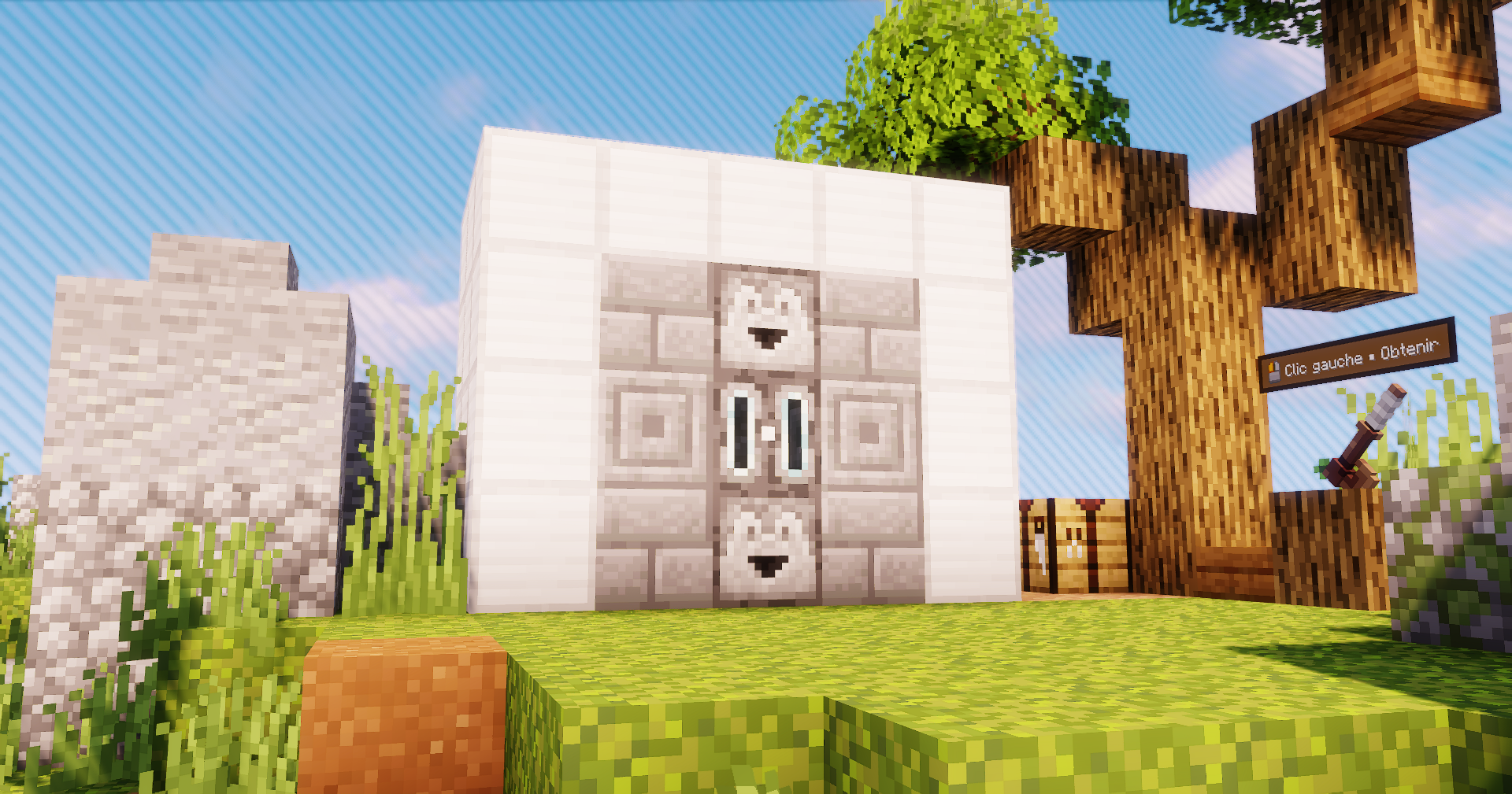 Visuel d'un multiblock générateur à cobble en plein travail