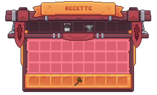 Visuel du menu des recettes