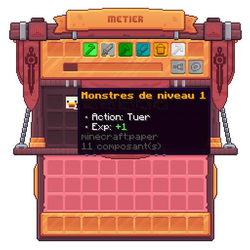 Visuel du menu du métier de chasseur