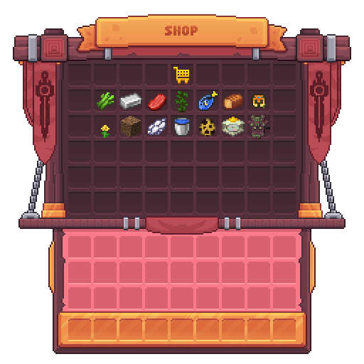 Visuel de l'inventaire de l'adminshop