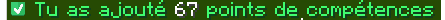 Visuel du message obtenu après le dépôt de runes