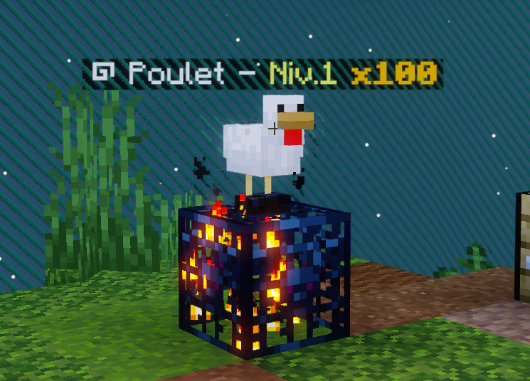 Visuel d'un spawner avec le nombre maximum de monstres stockés