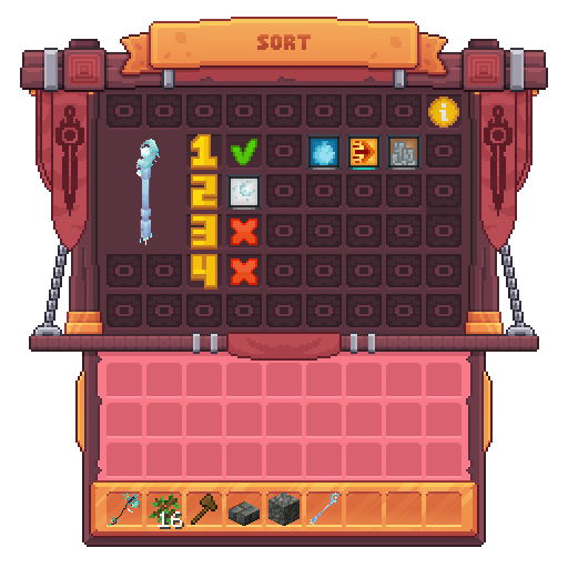 Visuel du menu de configuration du Bâton des flots