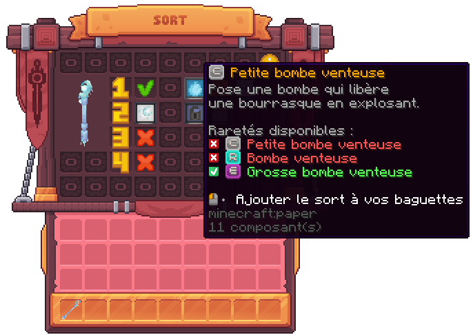 Visuel des raretés du sort Petite Bombe Venteuse